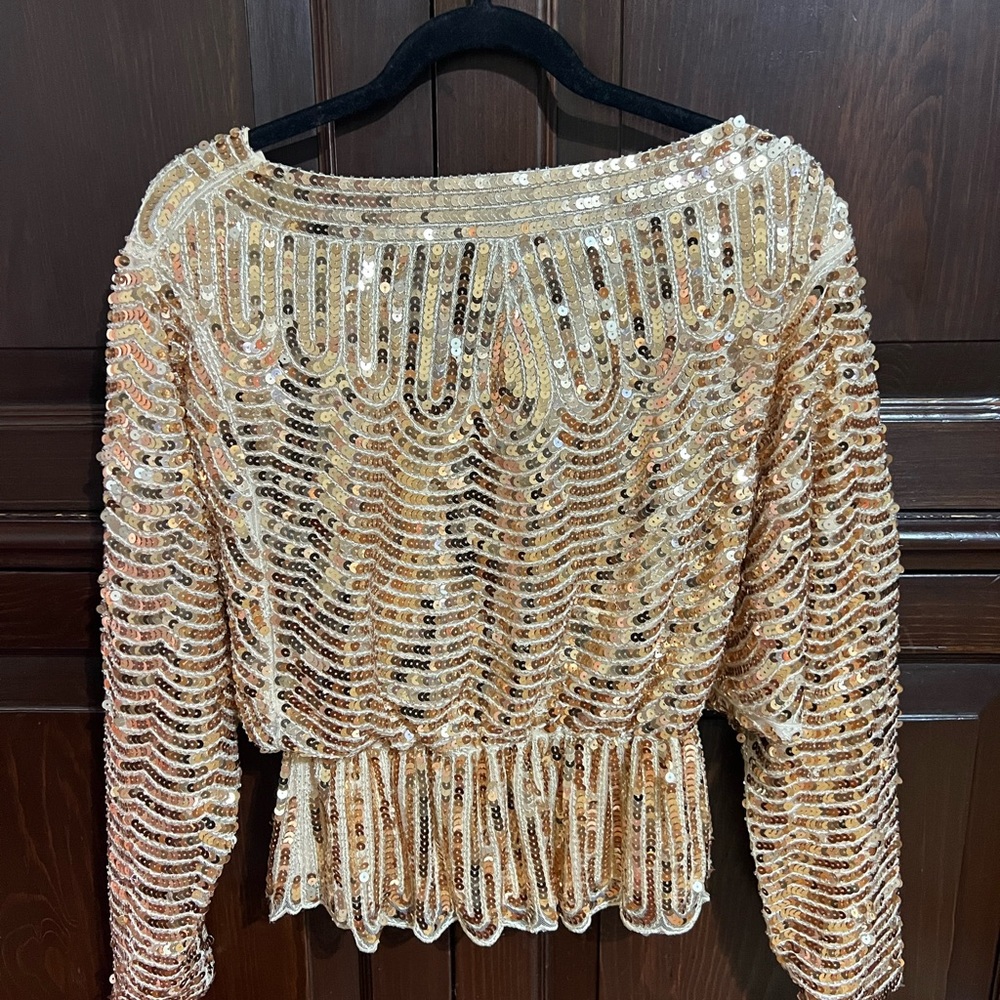 Beautiful gold sequin shirt.